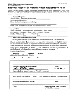 National Register of Historic Places Registration Form