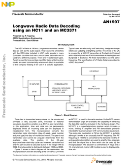 AN1597 Longwave Radio Data Decoding Using an HC11 and an MC3371