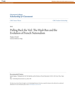 The Hijab Ban and the Evolution of French Nationalism