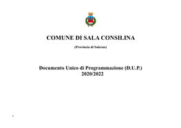 Documento Unico Di Programmazione (DUP) 2020/2022