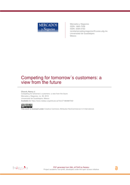 Competing for Tomorrow´S Customers: a View from the Future