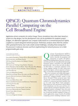 QPACE: Quantum Chromodynamics Parallel Computing on the Cell Broadband Engine