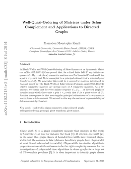 Well-Quasi-Ordering of Matrices Under Schur Complement And