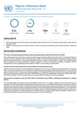 Nigeria: Adamawa State Weekly Situation Report No