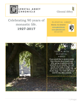 Celebrating 90 Years of Monastic Life. 1927-2017