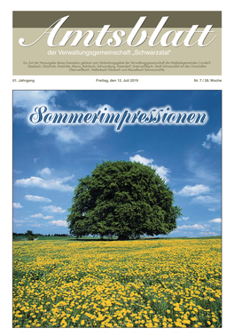 Sommerimpressionen Amtsblatt VG „Schwarzatal“ - 2 - Nr