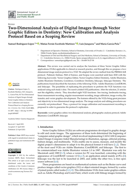Two-Dimensional Analysis of Digital Images Through Vector Graphic Editors in Dentistry: New Calibration and Analysis Protocol Based on a Scoping Review