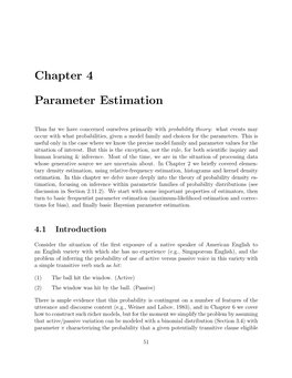 Chapter 4 Parameter Estimation