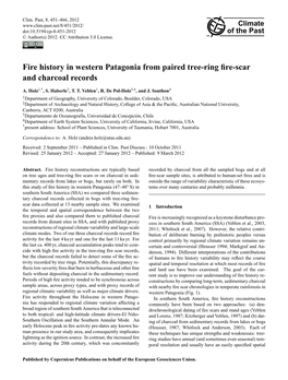 Fire History in Western Patagonia from Paired Tree-Ring Fire-Scar And