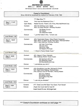 T\ \Yft(F WESTWOOD ONE COMPANIES