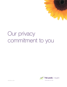 TELUS Consumer Health Privacy Commitment