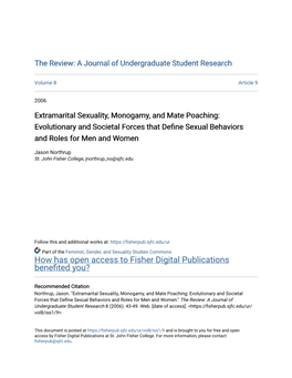 Extramarital Sexuality, Monogamy, and Mate Poaching: Evolutionary and Societal Forces That Define Sexual Behaviors and Roles for Men and Women