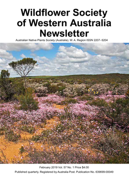 Wildflower Society of Western Australia Newsletter Australian Native Plants Society (Australia), W