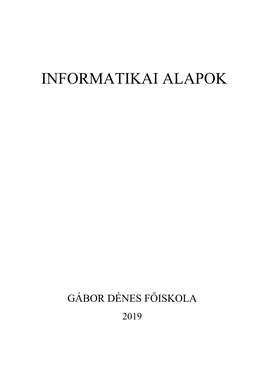 Informatikai Alapok