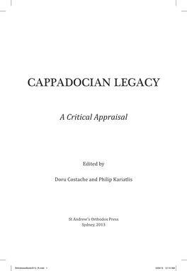 Cappadocian Legacy