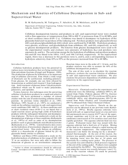 Mechanism and Kinetics of Cellobiose Decomposition in Sub- and Supercritical Water