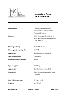 Inspector's Report ABP-300828-18