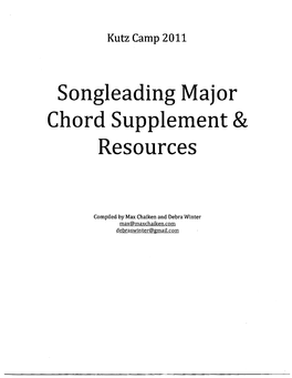 Songleading Major Chord Supplement & Resources