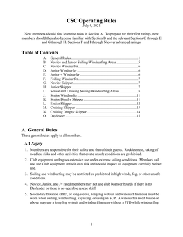 CSC Operating Rules July 4, 2021