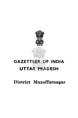 Uttar Pradesh District Gazetteers: Muzaffarnagar