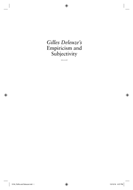 Gilles Deleuze's