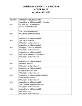 Of the Civil War” Worksheet