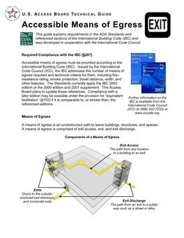 Accessible Means of Egress