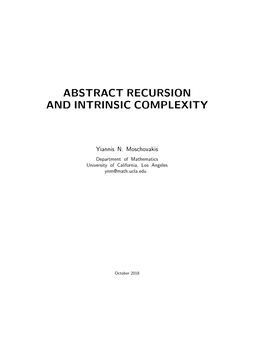 Abstract Recursion and Intrinsic Complexity