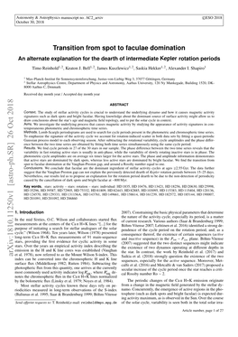 Transition from Spot to Faculae Domination--An Alternate