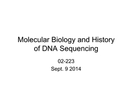 Sanger Sequencing 14