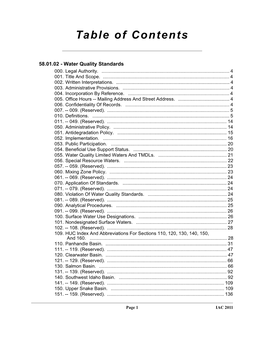 58.01.02, Water Quality Standards