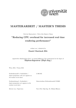 Masterarbeit / Master's Thesis