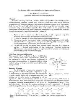 Van Heuvelen Department of Chemistry, Harvey Mudd College