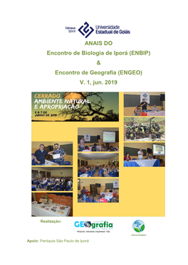 ANAIS DO Encontro De Biologia De Iporá (ENBIP) & Encontro De Geografia (ENGEO) V