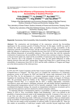 Study on the Influence of Expressway Development On