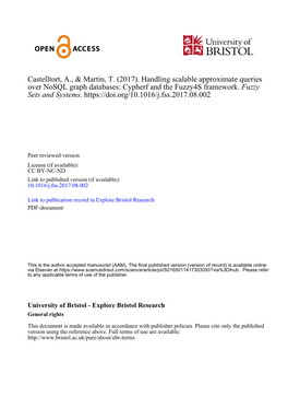 Handling Scalable Approximate Queries Over Nosql Graph Databases: Cypherf and the Fuzzy4s Framework