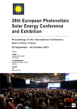 28Th European Photovoltaic Solar Energy Conference and Exhibition