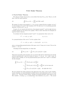 Stokes' Theorem