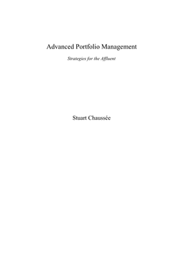 Advanced Portfolio Management: Strategies for the Affluent (Palisade Business Press)