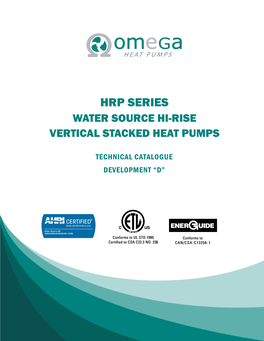 Hrp Series Water Source Hi-Rise Vertical Stacked Heat Pumps
