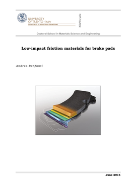 Low-Impact Friction Materials for Brake Pads