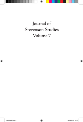 Journal of Stevenson Studies Volume 7