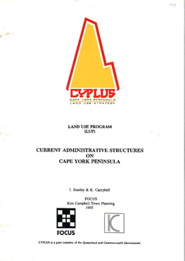 Current Administrative Structures on Cape York Peninsula