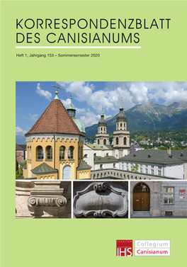 Korrespondenzblatt Des Canisianums