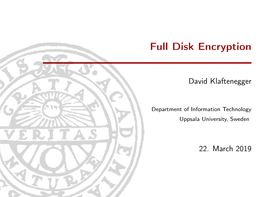 Full Disk Encryption