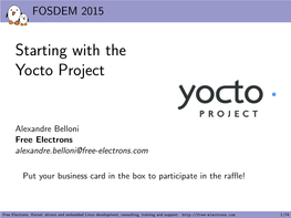 Starting with the Yocto Project