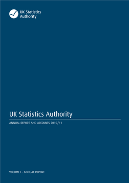 UK Statistics Authority Annual Report 2010/11