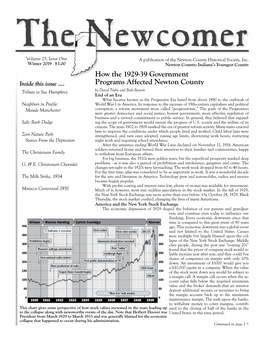 How the 1929-39 Government Programs Affected Newton County