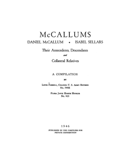 Mccallums DANIEL Mccallum • ISABEL SELLARS