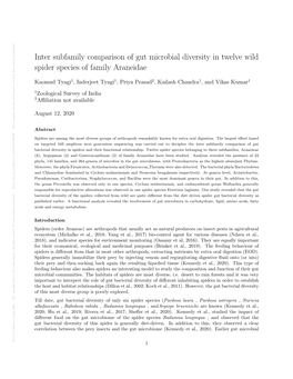 Inter Subfamily Comparison of Gut Microbial Diversity in Twelve Wild